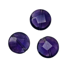 Load image into Gallery viewer, 3 Royal Natural 10mm Amethyst Coin 9431