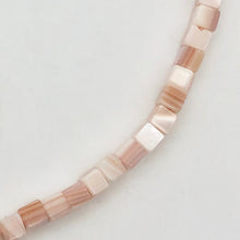 Load image into Gallery viewer, Natural Pink Mother of Pearl Shell 3x3x3mm Cube 8 inch Bead Strand - PremiumBead Primary Image 1