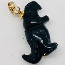 Load image into Gallery viewer, Blue Goldstone T- Rex Pendant Necklace | Semi Precious Stone Jewelry | 14kgf |