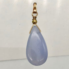 Load image into Gallery viewer, Blue Chalcedony Designer 14K Gold Filled Pendant | 24x12x6mm | 1 1/2" Long |