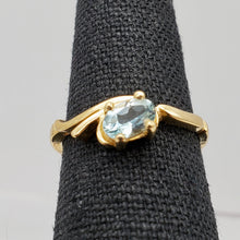 Load image into Gallery viewer, Natural Oval Aquamarine Solid 14Kt Yellow Gold Solitaire Ring Size 6 9982M - PremiumBead Alternate Image 6