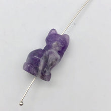 Load image into Gallery viewer, Adorable! 2 Amethyst Sitting Carved Cat Beads | 21x12x8mm | Purple - PremiumBead Alternate Image 5