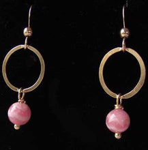 Load image into Gallery viewer, Natural AAA Rhodocrosite and 14Kgf Earrings 308672 - PremiumBead Primary Image 1
