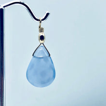 Load image into Gallery viewer, Blue Chalcedony Designer Yellow Gold Filled Pendant | 20x14x5mm | 1 1/4" Long |