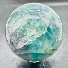 Load image into Gallery viewer, Fluorite Scry Meditation Sphere Round | 2 1/2" | Green/Clear | 1 Sphere |