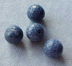 Faceted 14mm Blue Sponge Coral Beads 16" Strand - PremiumBead Alternate Image 2