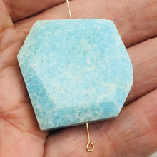 Load image into Gallery viewer, 117cts Druzy Natural Hemimorphite Pendant Bead | Blue | 34x32x10mm | 1 Bead |
