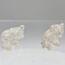 Load image into Gallery viewer, 2 Wild Hand Carved Clear Quartz Elephant Beads | 22.5x21x10mm | Clear - PremiumBead Alternate Image 4
