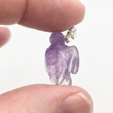 Load image into Gallery viewer, Majestic Hand Carved Amethyst Sea Turtle and Sterling Silver Pendant 509276AMDS - PremiumBead Alternate Image 10