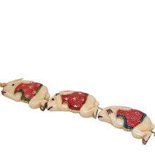 Load image into Gallery viewer, No Evil Scrimshawed Hand Carved Bunny Rabbit Bone Bead Set 10407A