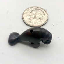 Load image into Gallery viewer, Grace 2 Carved Hematite Manatee Beads | 21x11x9mm | Silver black - PremiumBead Alternate Image 6