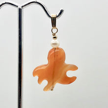 Load image into Gallery viewer, Cartoon Natural Red Carnelian Dangly Octopus 14K Gold Filled Pendant| 1 1/4 " |