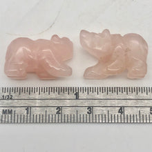 Load image into Gallery viewer, Roar Hand Carved Natural Rose Quartz Bear Figurine | 21x11x8mm | Pink - PremiumBead Alternate Image 6