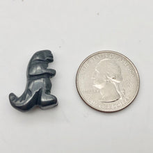 Load image into Gallery viewer, Hand Carved Hematite Tyrannosaurus Rex Figurine | 21x18x8mm | Sil ver - PremiumBead Alternate Image 12