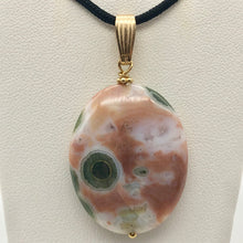 Load image into Gallery viewer, Lovely Oval Ocean Jasper and 14K gold-filled Pendant 510561A - PremiumBead Alternate Image 2