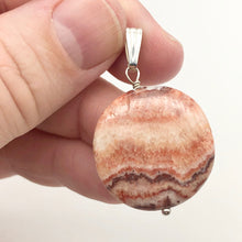 Load image into Gallery viewer, Red Zebra Jasper Disc and Sterling Silver Pendant | 29x5mm (Disc) | 1.75" Long - PremiumBead Alternate Image 4