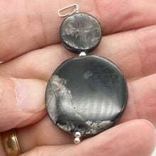 Load image into Gallery viewer, Hypersthene Sterling Silver Goddess Pendant | 2 Inch | Silver Black |