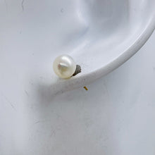 Load image into Gallery viewer, Pearl 14K Gold 7mm Stud Earrings | 1/4 inch | White | 1 Pair |