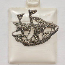Load image into Gallery viewer, Clipper Sailing Ship Sterling Silver Lapel Brooch Pin | 25x28mm | 1 inch tall | - PremiumBead Alternate Image 4