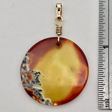 Load image into Gallery viewer, Limbcast Round 14K Gold Filled Pendant | 1.5" Long | Green Orange |