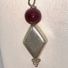 Load image into Gallery viewer, Pink Sapphire & Hill Tribe Silver Earrings 310698 - PremiumBead Alternate Image 2