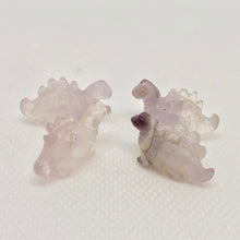 Load image into Gallery viewer, Dinosaur 2 Carved Ice Amethyst Stegosaurus Beads | 21x11x8mm | Lilac - PremiumBead Alternate Image 3