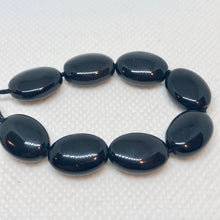 Load image into Gallery viewer, AAA Black Obsidian with Some Rainbow Oval Bead Strand 103044 - PremiumBead Alternate Image 4