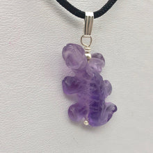Load image into Gallery viewer, Charming Carved Natural Amethyst Lizard and Sterling Silver Pendant 509269AMS - PremiumBead Alternate Image 2