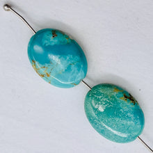 Load image into Gallery viewer, 2 Natural 16x12x5mm Turquoise Skipping Stone Focal Beads 2194