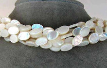 Load image into Gallery viewer, Focal Natural Mother of Pearl Shell 12x8mm Oval Bead Strand 104379 - PremiumBead Alternate Image 3
