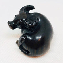Load image into Gallery viewer, Carved Water Buffalo Dark Teak Ojime/Netsuke Bead - PremiumBead Alternate Image 3