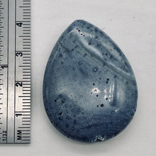 Load image into Gallery viewer, Coral Fossilized Teardrop | 40x30x8 mm | Blue | 2 Pendant Beads |