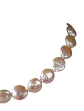 Load image into Gallery viewer, Natural Peach 12mm FW Coin Pearl 8 inch Strand 4765HS