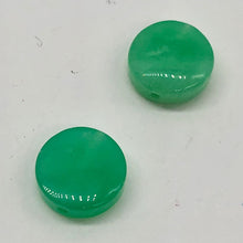 Load image into Gallery viewer, Radiant 2 Natural Chrysoprase Agate 12x5mm Coin Beads 9574B