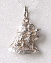Load image into Gallery viewer, Merry Christmas 925 Sterling Silver Holiday Bell Traditional Charm Pendant 9968J - PremiumBead Primary Image 1