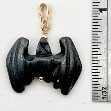 Load image into Gallery viewer, Hematite Bat Pendant Necklace | Semi Precious Stone Jewelry | 14kgf Pendant |