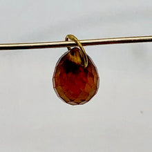 Load image into Gallery viewer, .85cts Orange Sapphire 18K Briolette Bead Pendant | 6.5x4mm |