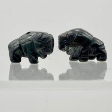 Load image into Gallery viewer, Stability Hematite Bison / Buffalo Figurine Worry Stone | 21x14x8mm | Silver Black