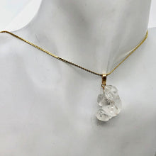 Load image into Gallery viewer, Quartz Frog Pendant Necklace | Semi Precious Stone Jewelry | 14k Pendant