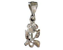 Load image into Gallery viewer, Flora Sterling Silver Rose Flower Charm Pendant 9965A