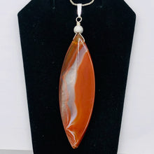 Load image into Gallery viewer, Sardonyx Sterling Silver Marquis Briolette Pendant | 2 3/4" Long | Red | 1 each|