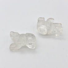 Load image into Gallery viewer, Quartz Hand Carved Bear Figurine/Worry bead | 13x18x9mm | Clear - PremiumBead Alternate Image 12