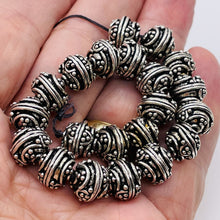 Load image into Gallery viewer, Designer 21 intricate Spiral 2.7 Grams Sterling Silver Bead 4019