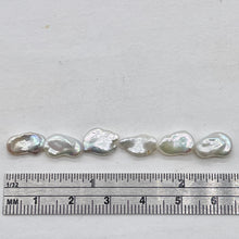 Load image into Gallery viewer, Rose Petal White Keishi Pearls | 12x7mm | White | Keishi | 6 pearls |