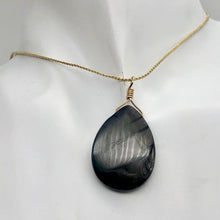 Load image into Gallery viewer, Hypersthene Briolette 14K Gold Filled Goddess Pendant | 11/2" Long |