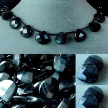 Load image into Gallery viewer, Sample of 2 Natural Blue Tigereye Briolette Beads 004599 - PremiumBead Primary Image 1