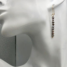 Load image into Gallery viewer, Dark Champagne Bubble Fresh Water Pearl 14K Gold Filled Earrings | 2" Long |
