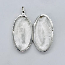 Load image into Gallery viewer, Sterling Silver Double Picture Oval Locket | 1 3/4" Long | Silver | 1 Locket |