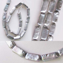 Load image into Gallery viewer, Glamour Platinum 18x9mm Rectangle Coin FW Pearl Strand 109935 - PremiumBead Alternate Image 4