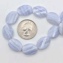 Load image into Gallery viewer, Twisted! Faceted Four (4) Blue Lace Agate 18x13x5mm Beads - PremiumBead Alternate Image 3